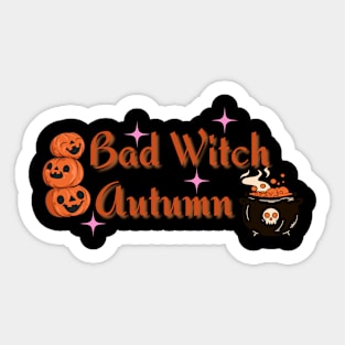 Bad Witch Autumn Sticker